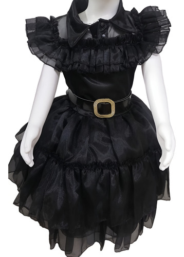 Disfraz Vestido Merlina Addams Noche De Baile Los Locos Addams Con Mano Addams Para Dama