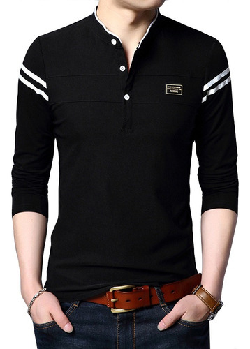 Sudadera Para Hombre, Polo Liso, Ropa De Hombre, Manga Larga