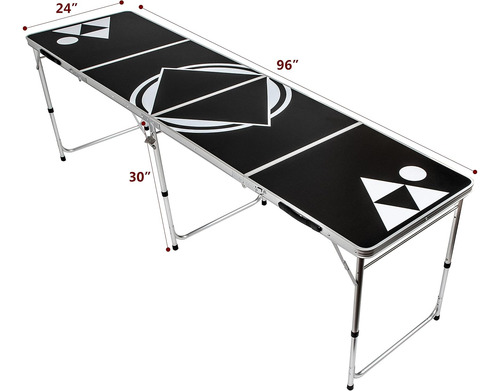Mesa Plegable De 8' Para Pong Con Estante