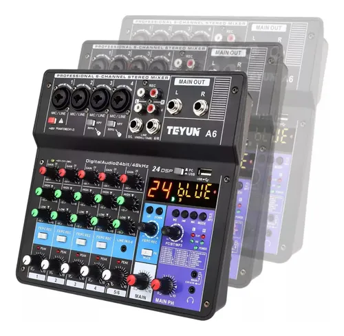 JOMOTAN ６本 Mesa Som Interface Usb Bluethooth Phantom Power 6 Canais Blutu