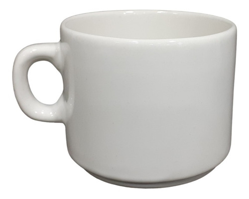 Taza Para Desayuno Porcelana Blanca 300 Ml X 1 Unidad.