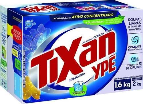 Kit 9x Sabão Em Pó Concentrado Primavera Tixan Ypê 1,6kg
