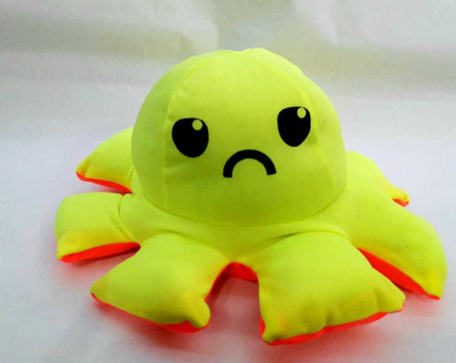 Pulpo Reversible Triste Contento Varios Colores