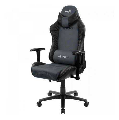 Imagen 2 de 5 de Silla de escritorio AeroCool Knight gamer ergonómica steel blue con tapizado de cuero sintético y gamuza