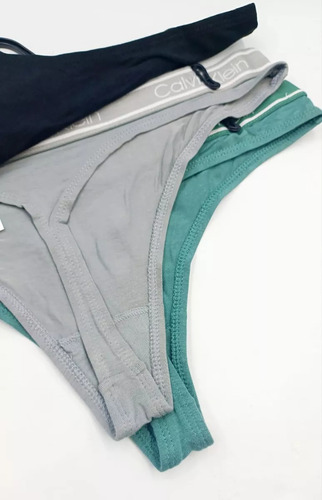 Calvin Klein Set 3 Tangas Bamboo Mujer Originales