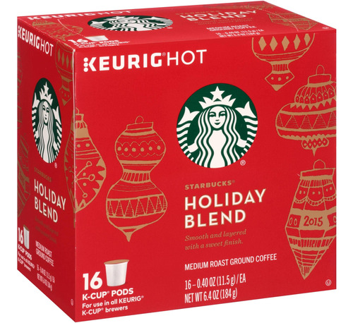 Starbucks Holiday Blend - K-cups De Caf Molido Tostado Medio