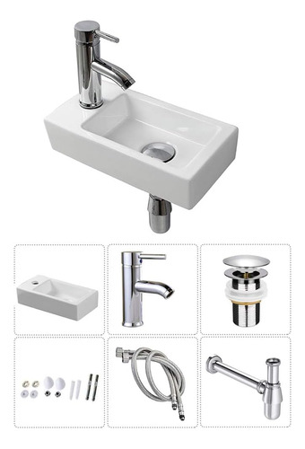 Fregadero De Pared Para Lavabo Pequeño, Lavabo Rectangular D