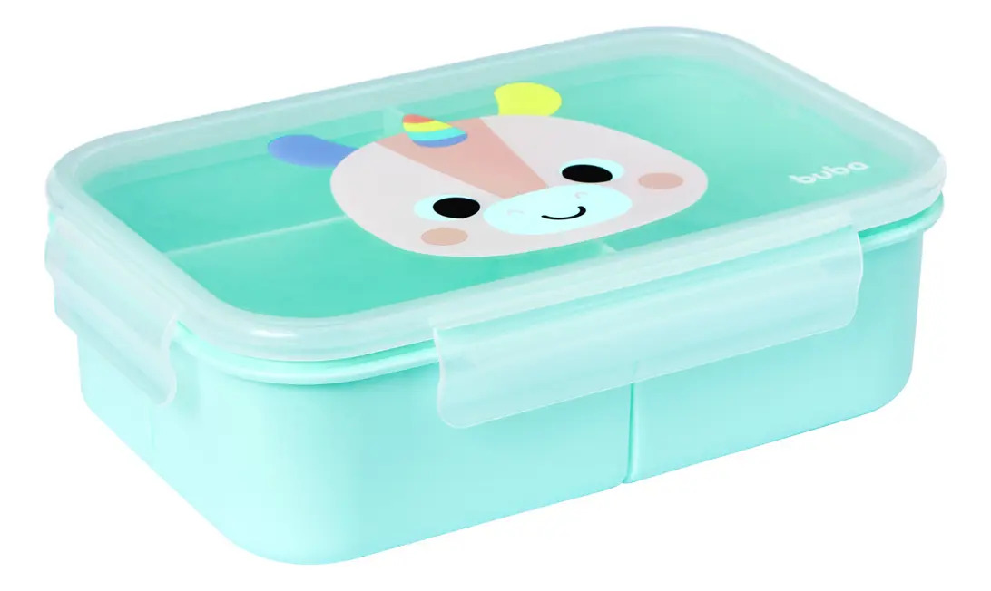 Marmitinha Lunchbox Com Divisórias Buba Zoo Unicórnio Buba