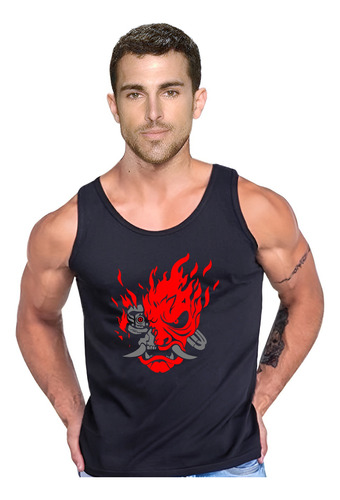 Polera Tank Cyberpunk 2077 Wake The F Ck Samurai 