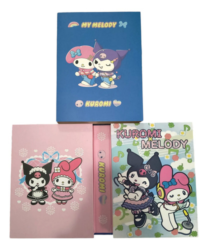 Set De Maquillaje Kuromi Mymelody Con Labial Colita Peluche