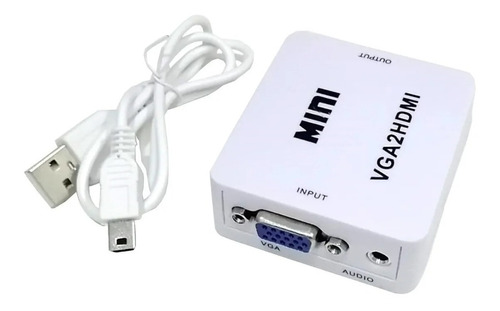 Mini Adaptador Conversor Vga- 2hdmi Entrada Vga E Saida Hdmi