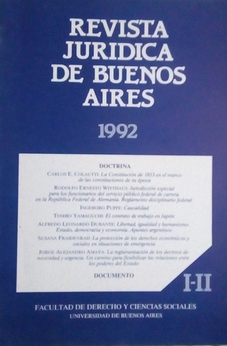 Revista Jurídica De Buenos Aires 1992 I-ii