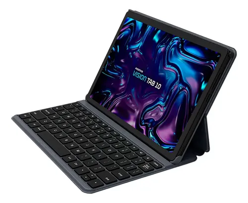 Positivo Vision Tab 10 T3010 4GB RAM 128GB com Capa Teclado Octa-Core 5 13Mp Bateria 6000mAh Tela 10.1“ HD Wifi AC e 4g Full Lamination -​ Preto