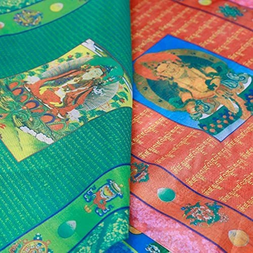 Imagen 7 de 8 de Banderas Tibetanas De Oracion Budista Al Aire Libre, Patron