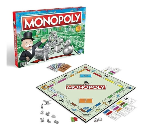 Juego Mesa Monopoly Clasico 8 Tokens Metal Hasbro Zztt