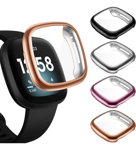 4 Fundas Protectoras De Pantalla Para Fitbit Sense/versa 3