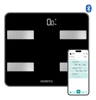 Femmto balanza digital baño bluetooth personal corporal personas 180kg grasa corporal masa muscular bioimpedancia