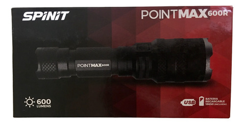 Linterna Spinit Pointmax 600r Recargable Usb 600 Lumens.