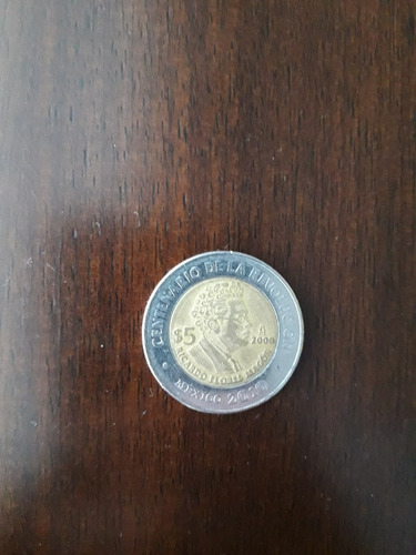 Moneda 5 Pesos Ricardo Flores Magon (Usado)