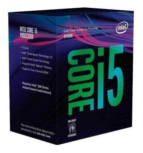 Procesador Gamer Intel® Core™ i5-9400 BX80684I59400 de 6 núcleos y 4.1GHz de frecuencia Con el disipador de stock incluido