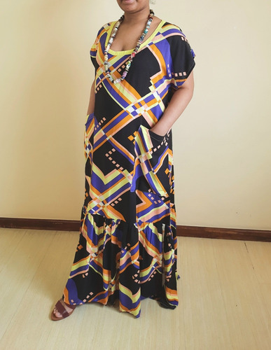 Imagem 3 de 5 de Vestido Feminino Tecido Longo Bárbara
