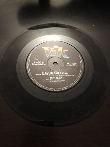 Vinilo De Donald - Tiritando/ Si Lo Vieran Pasar (Usado)