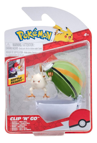 Pokèmon Figura Mankey + Pokebola Clip' N' Go Pkw3136