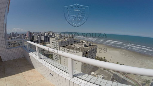 Imagem 21 de 30 de Praia Grande - Ocian - Linda Cobertura Duplex- 3 Dormitórios - 2 Salas - Salão De Festas - Vista Para O Mar - Rs60