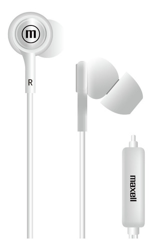 Maxell Audifo In-tips In Ear Stereo Buds W/mic Wht