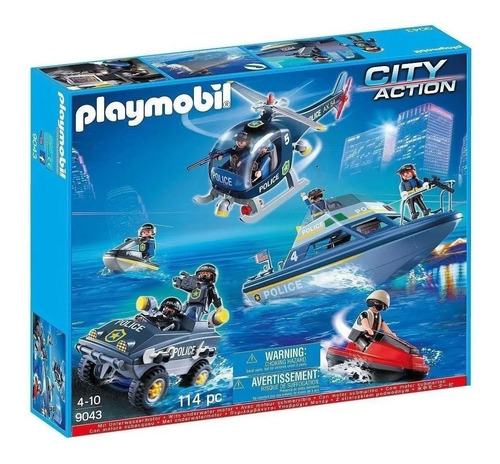 Playmobil® Fuerzas Especiales Lancha Helicoptero Y Mas 9043