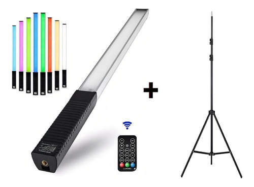 Barra de iluminación LED con barra de iluminación para fotos y vídeo con mando a distancia