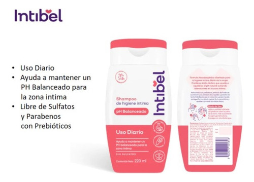 Intibel Shampoo Higiene Intima Uso Diario Natural 220 Ml Sfn