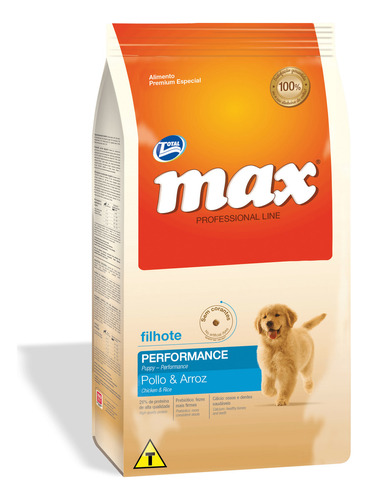 Total Max Alimento Perro C Max Cachorro Performance Pollo 8k