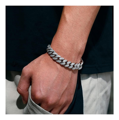 Apzzic Pulsera De Eslabones Con Circonita Cúbica