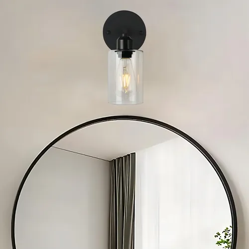Fucoda Paquete De 2 Luces De Tocador, Aplique De Pared Negro
