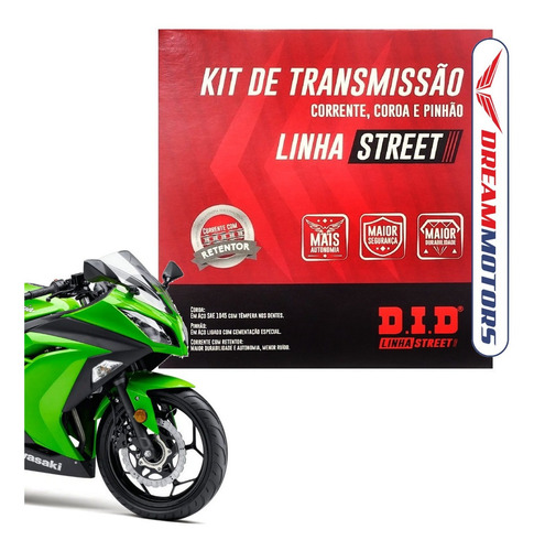 Kit Relação Transmissão Did Kawa Ninja 250 300 Z300 42x14