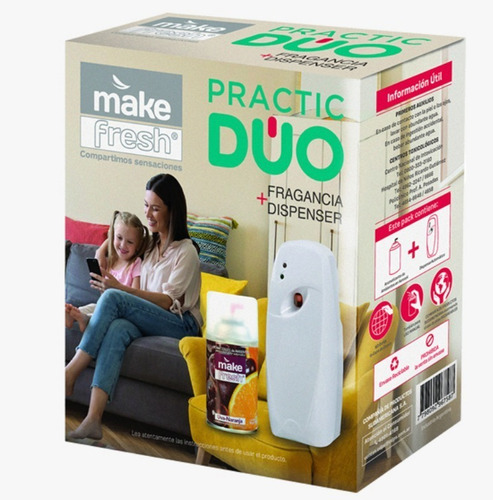 Practic Duo Make Dispenser Analógico + Fragancia Uva Naranja