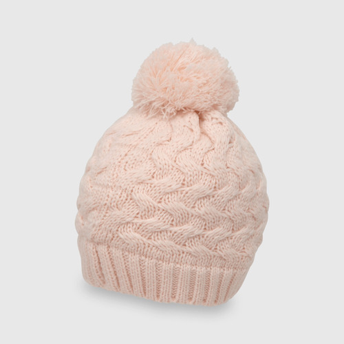 Gorro De Bebé Niña De Lana Rosado (3 A 24 Meses)