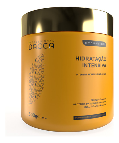 Dacca Professional Hidratação Intensiva Máscara Capilar Creme De Cabelo Profissional 500g