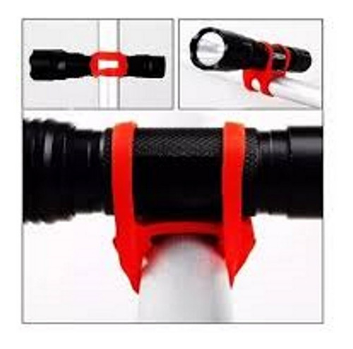 Imagem 5 de 5 de Suporte Adaptador Silicone Para Farol Lanterna Multiuso.