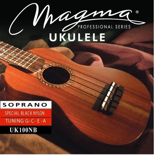 Encordado Magma Ukelele Soprano Nylon Negro