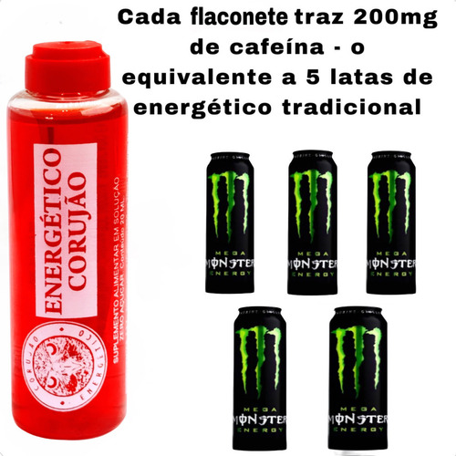 Display 48 Energético Corujão Flaconete 20 Ml Cafeína Caixa Energetico Corujão Cafeina Taurina 48 Flaconets 20ml