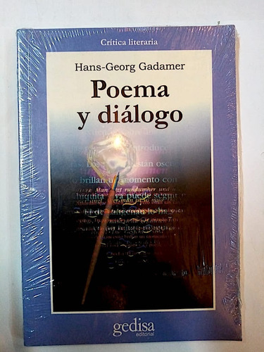 Libro Poema Y Diálogo.  Hans-george Gadamer