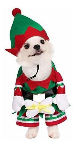 Mogoko Disfraz De Elfo De Navidad Para Perro, Gato, Diverti