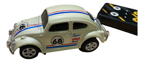 Fusca Classico Vw Controle Remoto Rc Brinquedo Jp485 Branco Insp Herbie