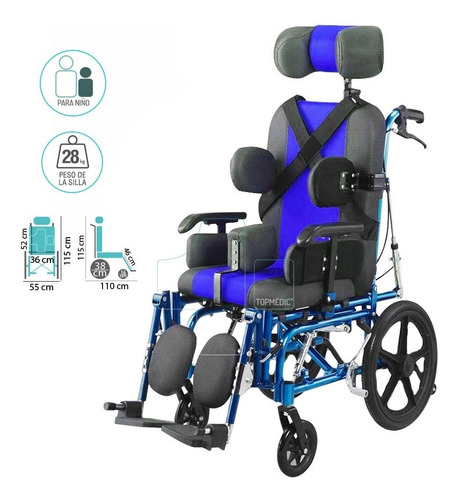 Silla De Ruedas Neurológica Pediátrico - Topmedic