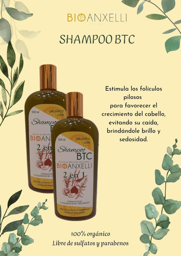 Shampoo Natural Anticaida Fortalecedor Btc Bioanxelli