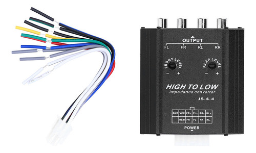 12v Convertidor De Impedancia Audio De 4 Canales Rca Alto A