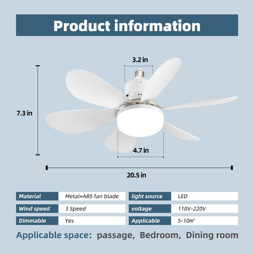 Id- Ventiladores De Techo Modernos Con Control Remoto Con