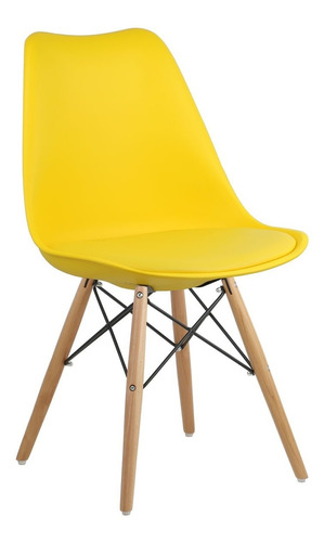 Cadeira Charles Eames Dsw Soft Wood Eiffel Estofada